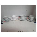 4 Teacups & Saucers.
