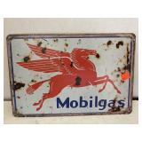 MOBILGAS metal sign 12x8in.