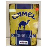 CAMEL RACING TEAM / Mobil 1  metal sign 12x8in.