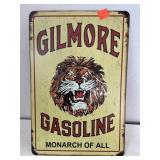 GILMORE GASOLINE  metal sign 12x8in.