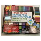 Travel Art Set.  80pc set.  In Carry case.