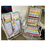 2 beach chairs. Backpack carry style. W/ pouch