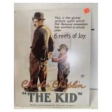 Metal Charlie Chaplin Sign. 12.5x16 in