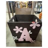 Wooden Container with Flowers & A - approx. 15