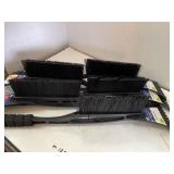 5 black deluxe ice scrapers w/ snow brush.