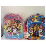 2 Paw Patrol back packs
