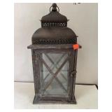 Wood & Metal lantern. 8x6x 18in tall