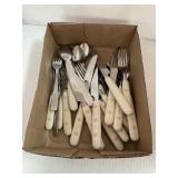 Lot of Matching Silverware - Heart Design