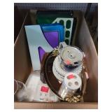 Misc Box Lot  Decor File Folders Etc