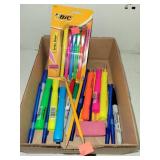 Flat of Highlighters,  Pens & Pencils