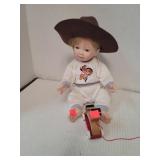The Danbury Mint Billy Cowboy Hat Porcelain Doll