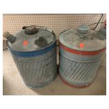 2 cnt Vntg Metal Cans