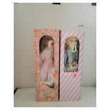 2 Cnt Porcelain Dolls