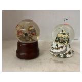 2 ct. - Musical Christmas Snow Globes