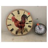 2 ct. - Clocks - Red Rooster & Sharp Analog