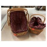 2 Longaberger baskets.  Christmas Collection.