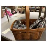 Longaberger "picnic" basket w/ cloth liner.