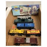 6 HO Scale Train Cars Plus 1 HO Scale Engine