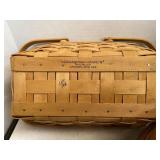 Lot of Two Longaberger Baskets. Each has Plastic