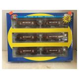 Brand New Set of 6 HO Scale Hopper Cars W/Coal