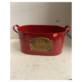 Red Christmas Tree Farms Decorative Tub.