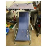 Kelsyus Folding Beach Chair w/Sun Awning