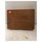 Wooden Cigar Box. Caribe Criollas. 9 x 6.5