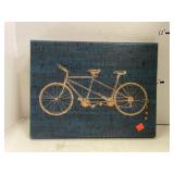 Cork Board with Bike Design - approx. 14.5 in. x