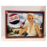 Vintage Pepsi Cola Metal Sign - 17 in. x 12 in.