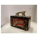 Vintage Wooden Shoeshine Box