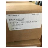 Qty. 4 Boxes Poly Bags
7x12
1000 bags each case