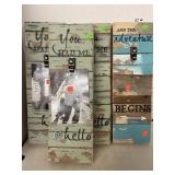 4 rustic picture / memo holders.