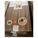4 Tuscan stripe Laminated tablecloths. 70in