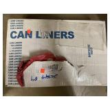 Case of can liners.