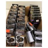 18 L.A. Girl gel eyeliners. 6 mascaras.