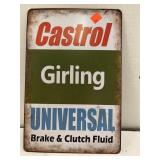 CASTROL. Metal sign. 8x 12in.