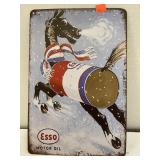 ESSO MOTOR OIL.  Metal sign. 8x 12in.