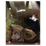 Box of Misc. Housewares
Shelf, Basket, stuffed