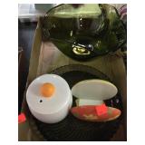 Qty. 4 Pieces Miscellaneous Glassware
Green