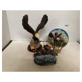 Three Eagle Figurines