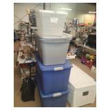 5 Storage Totes  W/ Lids