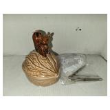 Ceramic Nut dish & Nut Cracker