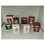 Lot if 8 Christmas Ornaments  Most are Hallmark