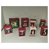 Lot of 8 Christmas Ornaments Most are Hallmark