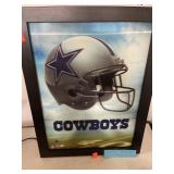 Cowboys lighted sign. 18x 14in.