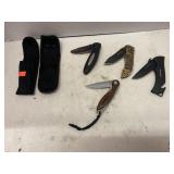 Lot of 4 knives.  One with broken tip.  One