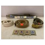 Lot of 4 Web Belts, One w/ Boy Scout Buckle plus
