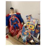 Large Superman Lot Includes Stuffed Figure, Party