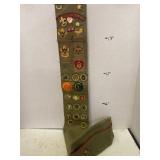 Boy Scout Merit Badge Sash and Cap