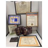 Lot of Girl Scout Tins and Boy Scout Certificates